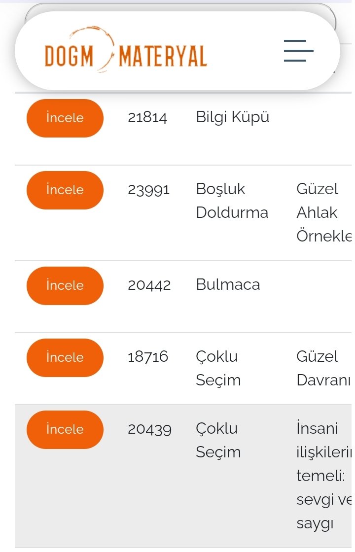 Çocuklarımızla heyecanlı ve faydalı vakit geçirmek için bulmaca, kelime oyunu, olay örgüsü, eşleştirme, kelime tahmini, çoktan seçmeli sorular gibi etkinliklerle dinî, ahlâkî ve kültürel bilgilerin yer aldığı bir portalımızın olduğunu biliyor musunuz? 👇
dogm.eba.gov.tr/panel/Materyal…