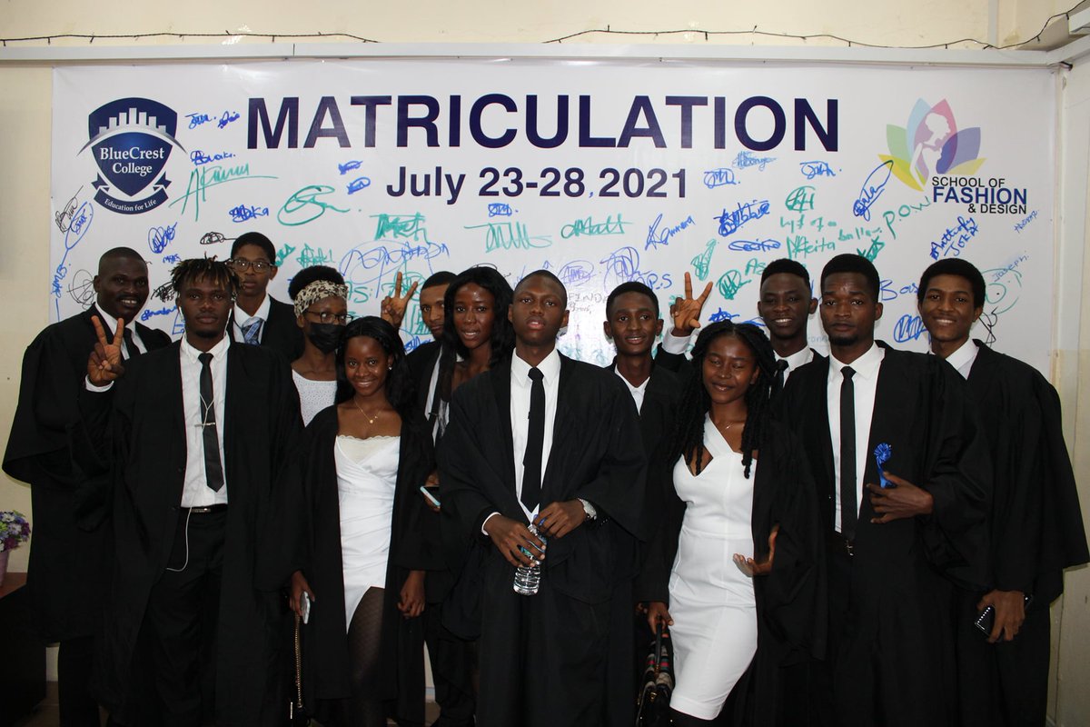 BlueCrestSL's tweet photo. Matriculation Ceremony-2021 is being organized at BlueCrest College Campus, 77 Wilkinson Road, Freetown, Republic of Sierra Leone. Due to Covid19, the ceremony is organized in multiple batches between July 23-28, 2021.  Glimpse from the Ceremony (July 24, 2021) https://t.co/AaqkbP6Ywo