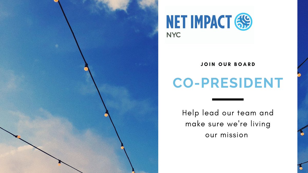 Have a productive Sunday- apply to our board! We're currently recruiting for two rock star roles. 

We’re looking for a new Co-President! An ideal candidate is someone passionate about our mission and the social impact space. Learn more and apply:

drive.google.com/file/d/1smR7Qo…