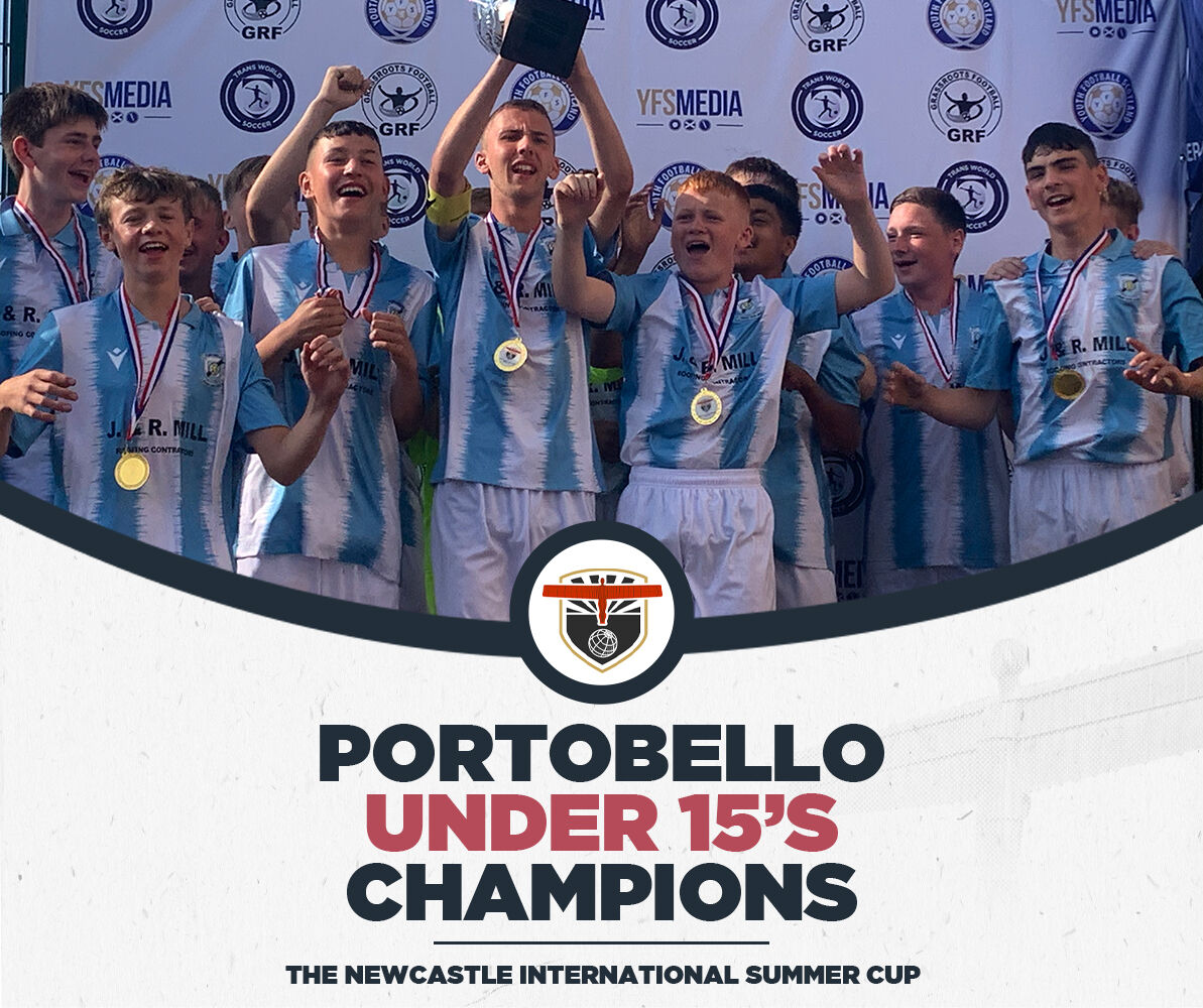 T_W_Soccer's tweet photo. 𝗖𝗛𝗔𝗠𝗣𝗜𝗢𝗡𝗦 🏆
Congratulations to Portobello who are the Newcastle International Summer Cup Under 15's Champions!
➡️ For all your #NISC21 coverage, visit the media hub: https://t.co/zHpNyfSOVR https://t.co/SZAAwpAeSP