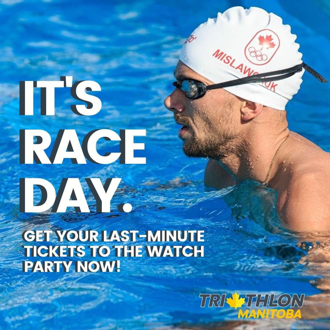 IT'S RACE DAY!

There is still time left to get your tickets if you would like to come watch with us!

Follow the link below to get your ticket now:
triathlonmanitoba.ca/event/mens-oly…

Can't make it?! Here's some info on how to make sure you don't miss the race:
triathlonmanitoba.ca/how-to-watch-t…