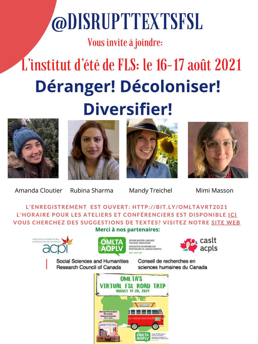 R. Sharma B.A. B.Ed, M.A, OCT (@madamersharma) on Twitter photo Salut les profs de FLS! Venez nous joindre alors que nous partageons des stratégies pédagogiques engageantes pour Décoloniser et Diversifier vos textes en FLS! Inscrivez-vous à l'Institut d'été de FLS ici : bit.ly/OMLTAVRT2021 le 16-17 août <a href="/ACPI_/">ACPI</a> <a href="/CASLT_ACPLS/">CASLT ACPLS</a> <a href="/OMLTA/">OMLTA/AOPLV</a> Salut les profs de FLS! Venez nous joindre alors que nous partageons des stratégies pédagogiques engageantes pour Décoloniser et Diversifier vos textes en FLS! Inscrivez-vous à l'Institut d'été de FLS ici : bit.ly/OMLTAVRT2021 le 16-17 août <a href="/ACPI_/">ACPI</a> <a href="/CASLT_ACPLS/">CASLT ACPLS</a> <a href="/OMLTA/">OMLTA/AOPLV</a>