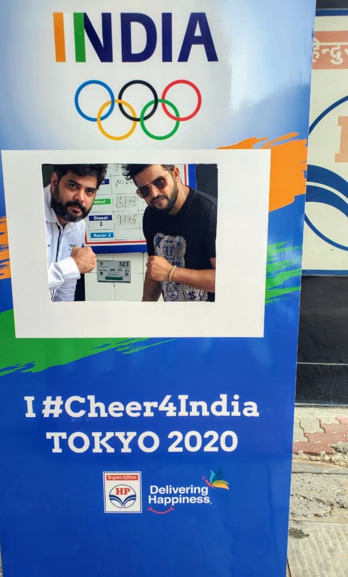 jindalhpc's tweet photo. Ace Cricketer and our patron Mr. Suresh Raina @ImRaina cheered for  #IndiaAtOlympics from our retail outlet M/s Bedi Motors, Race Course Road, New #Delhi. 
#Tokyo2020
#Cheer4India @HPCL @hpcl_retail @MehtaniRajesh @Rg03Goel @bedimotorshpcl https://t.co/mwprt6fxlz
