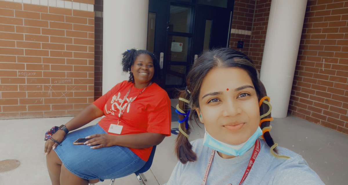 Trying to make Summer School fun for our kids!!! We came up with a CRAZY HAIR DAY!!! Oh what fun it was💃🏼@Lovinglife411  , I think we pulled it off pretty well, what ya think? ☺️<a href="/ParticipateLrng/">Participate Learning</a> #agreatdayatElon