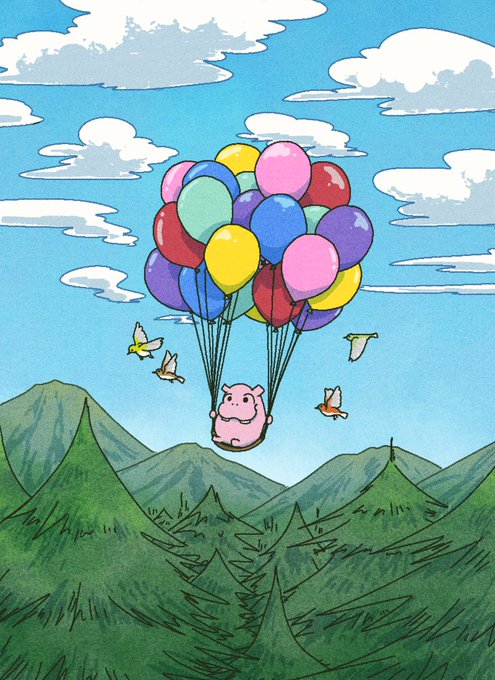 風船 のtwitterイラスト作品 人気順