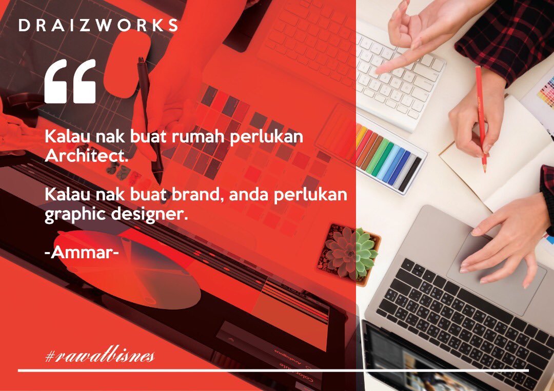 draizworks's tweet photo. Nak buat Bisnes? Kena kawan baik dengan graphic designer.

.
Buat bisnes ikut citarasa sendiri, anda buat produk untuk pakai sendiri, bukan untuk dijual, produk syok sendiri.

.

Dapatkan lebih tips berniaga di channel telegram rasmi:

https://t.co/YRAcO9cIwH
.
#tipsbusiness https://t.co/pl8RNi0TYe