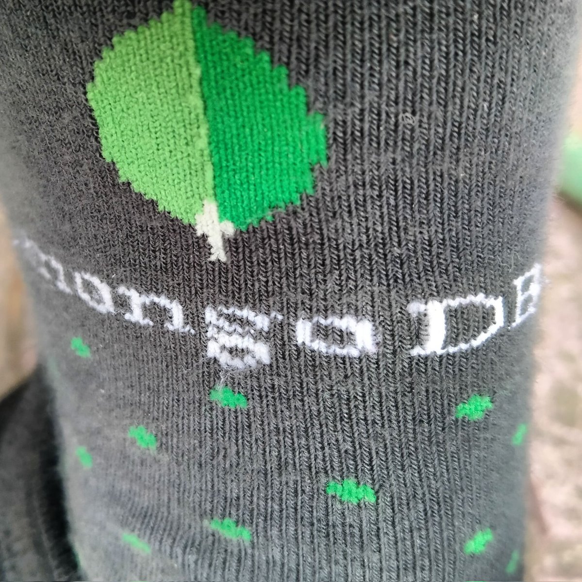 NuclearTux's tweet photo. I like my socks like my databases: fancy and non-relational #MongoDB #NerdSocks https://t.co/65ME6yEhig