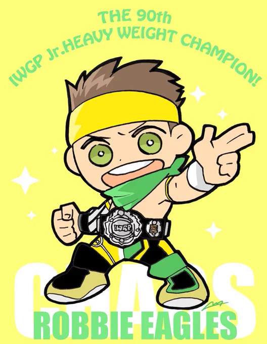 Congratulations✨ロビー選手IWGP Jr.王座戴冠おめでとうございます!👏👏👏 #njwgs #njpwfanart 