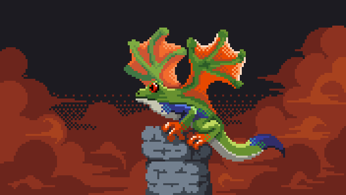 delagorepixels's tweet photo. A bit late to the party but here's my #RandomCreature for #Pixel_Dailies -- A heavy winged amphibian.
@Pixel_Dailies #PixelArt https://t.co/ItOR3V1M9e