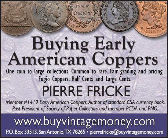 pfricke's tweet image. We are strong buyers of US early copper coins from 1787 to 1857! From $10 to $100,000. #earlyamericancopper #largecent #halfcent #fugio