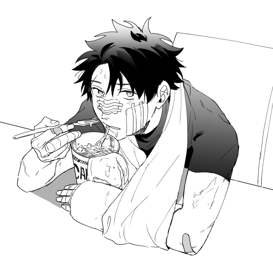 クー・フーリン ,クー・フーリン ,ぐだ男 「ヨボヨボ・・・ヨボヨボ・・・ 」|スパゲティ狼のイラスト