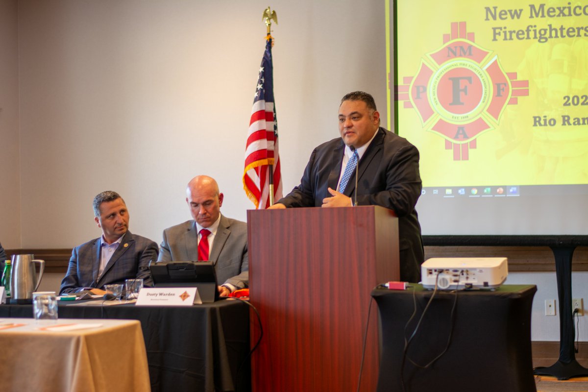 President Robert Sanchez addressing delegates to the NMPFFA convention yesterday. <a href="/team10th/">@team10th</a>