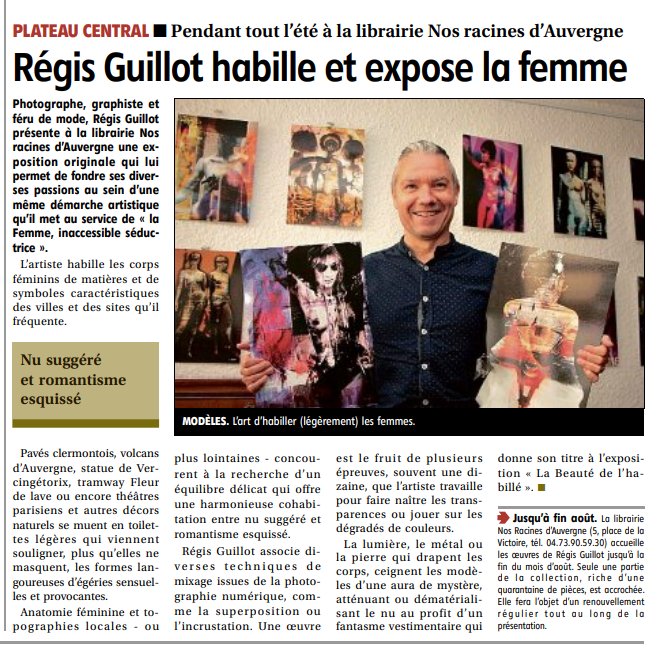 Profitez de l été pour aller découvrir " la beauté de l habillé" à Clermont. Une reconnaissance et  un cllin d oeil à toutes les femmes 😉 Merci  <a href="/OrangePassionF/">OrangePassions</a> de favoriser ces initiatives culturelle.👍 Presse  <a href="/lamontagne_fr/">La Montagne</a> samedi 24 juillet 2021.