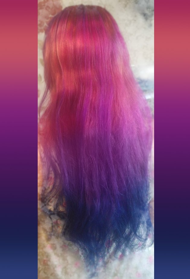 RaikachanCrafts's tweet photo. #mermaidhair #pinkhair #purplehair #dyedhair #gradienthair #rainbow #bow #longhair https://t.co/h1u42xKdxu