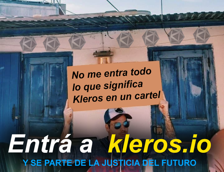 porunapalta's tweet photo. No me entra todo lo que significa #Kleros en un cartel Mejor visitá la web https://t.co/QviFI159tF y sumate al Twitter @Kleros_io Para conocer la revolución de justicia descentralizada que está cambiando la forma de resolver disputas en todos los continentes #longKLEROS #pxltx 35 https://t.co/fUjbgnxKWe