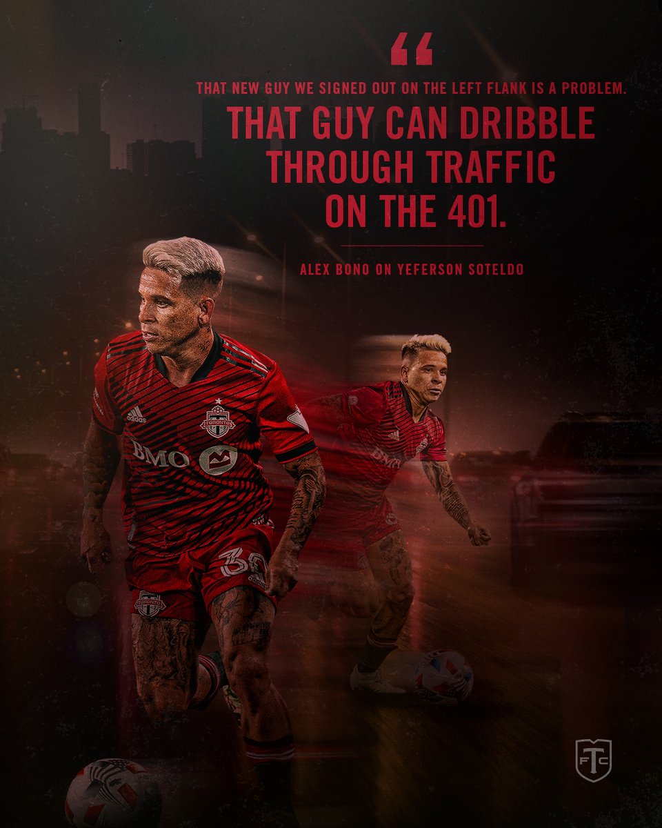 TorontoFC's tweet photo. ⚠️ Toronto traffic laws do not to apply to Yeferson Soteldo ⚠️ #TFCLive https://t.co/yYywRHeCBp