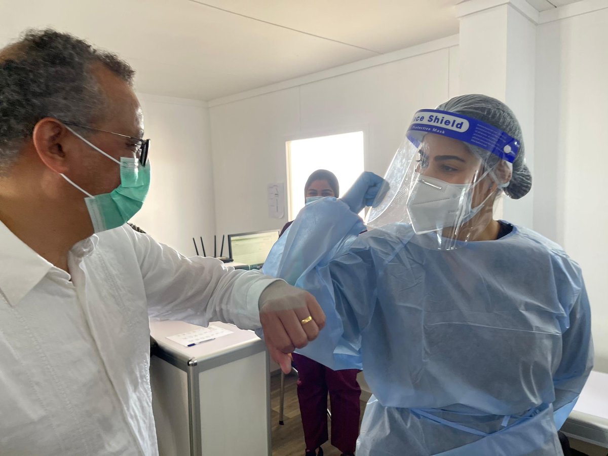 Just finished visiting some of #Bahrain’s #COVID19 vaccination &amp; testing facilities. I was glad to see multiple disciplines working together to fight this virus, &amp; making the response effective with innovative &amp; digital solutions. Thank you, #TeamBahrain!