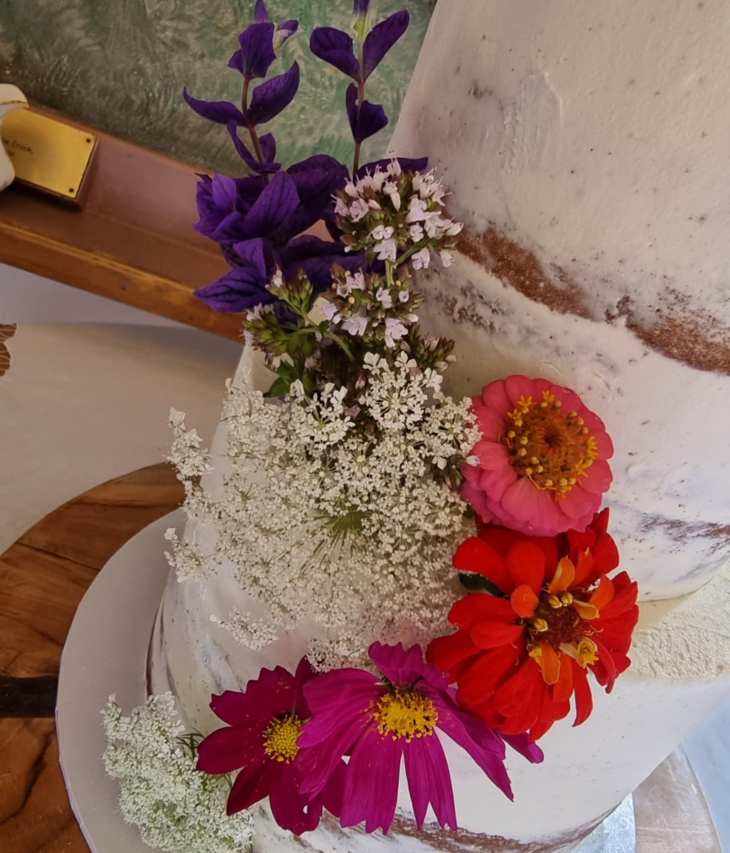 Semi-naked wedding cake (vanilla and lemon) with wild flowers

#AuntieCakeBakes #WeddingCake #seminakedcake #wildflowers #celebrationcake #seminakedweddingcake #essexbaker #eastlondonbaker