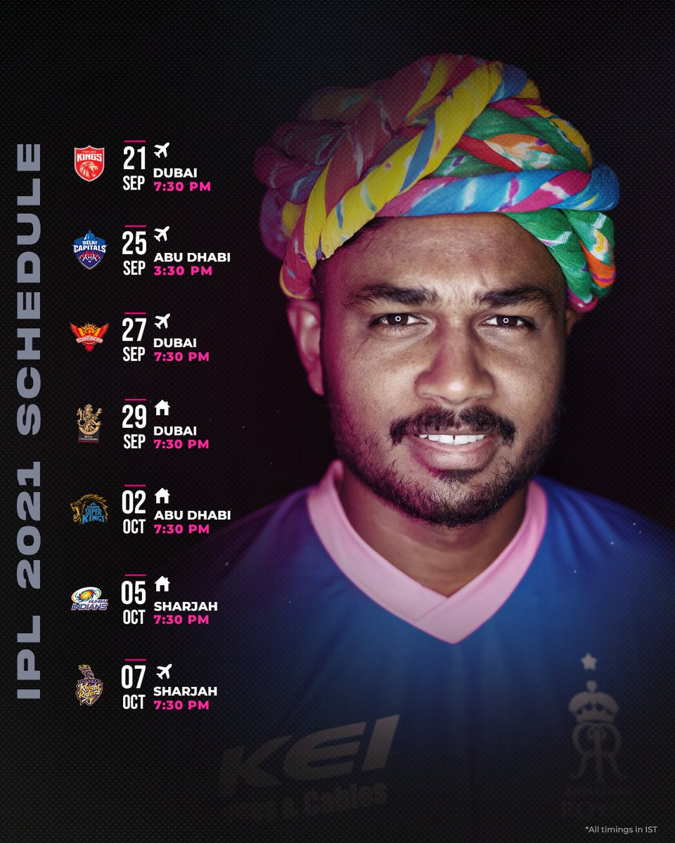 rajasthanroyals's tweet photo. Wake me up when September begins. 😍

#IPL2021 | #HallaBol | #RoyalsFamily | #IPLFixtures https://t.co/2CrGOCNtGO