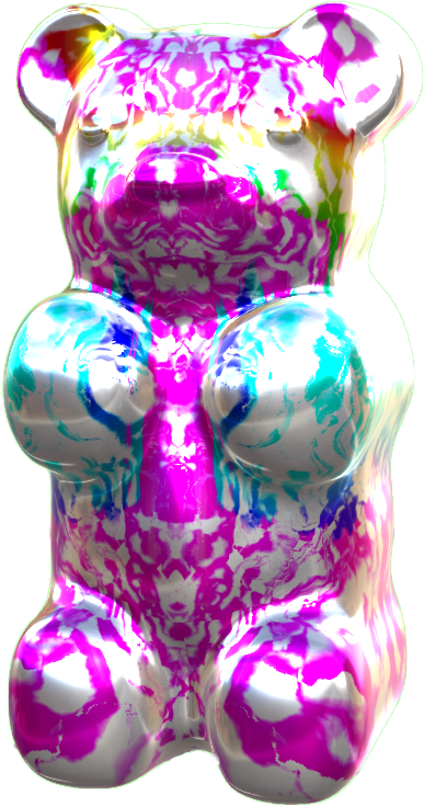 GummyLSD's tweet photo. Blended Trip Gummy Bear #027 was made by 
@MilkCurdles  by blending Rorschach Trip Gummy Bear #098 and Rainbow Trip Gummy Bear #096

For more blended bear info, check my pinned tweet or https://t.co/IEsVhzSjaJ

#opensea #lsdgummybears #rainbow #rorschach #blendable #nft #nftart https://t.co/qrAkzMY6We