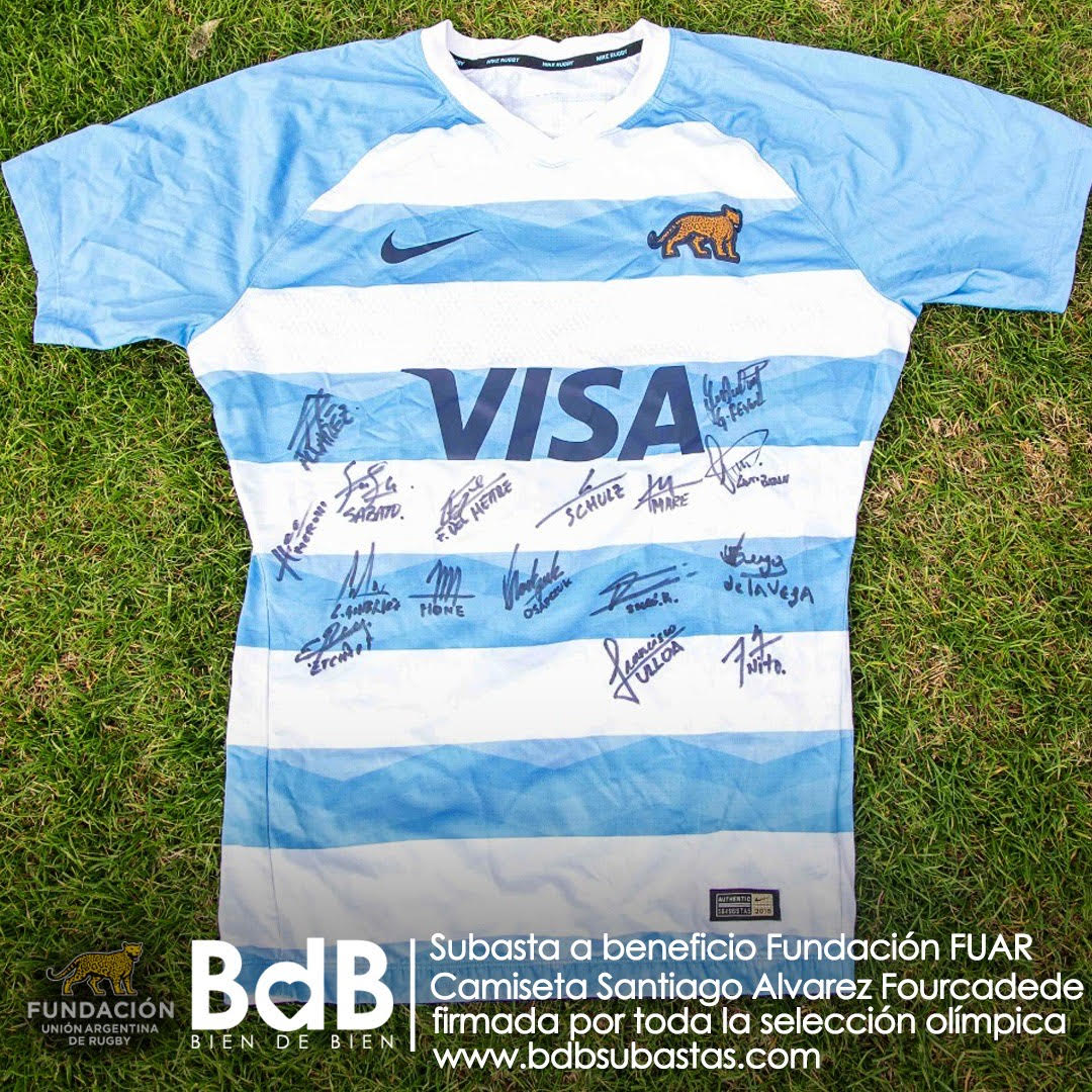 ¡Nueva Subasta! Ya podés participar por la camiseta de @AlvarezSanti firmada por todo el plantel olímpico que jugará en #Tokyo2020 

👉🏽 Hacé tu puja acá bdbsubastas.com/subastas/funda…

Todo lo recaudado será a beneficio de <a href="/FundacionUAR/">FUAR</a> 

#Rugby #FUAR #UAR #Tokyo2020