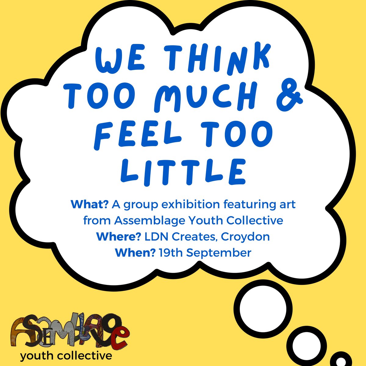 assemblagecoll1's tweet image. Are you excited for our #exhibition? We are planning some exciting things for you...all to be revealed very soon! 🎉
°
SAVE THE DATE 19th September 2021 at @ldn_creates 🌟
°
We are seeking #volunteers for various roles on the day so please comment if you're interested! ☀️