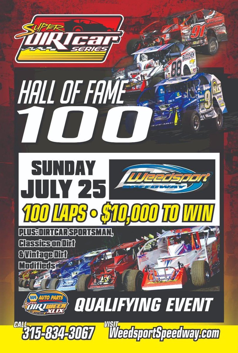 Dan_Kapuscinski's tweet photo. If you can’t make it to @WeedsportSpdwy today for @SuperDIRTcar, which I highly encourage you to do, we’ll be on @dirtvision once again bringing you every lap of the night. #MicCheck123 https://t.co/SnzFcNQX3H