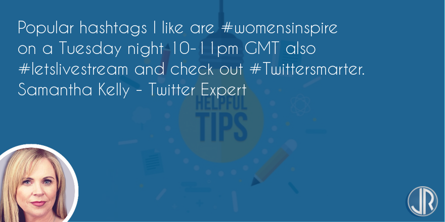 Marketing_JR's tweet photo. Sunday tips:
Popular hashtags I like are #womensinspire on a Tuesday night 10-11pm GMT also #letslivestream and check out #Twittersmarter. Samantha Kelly - Twitter Expert @Tweetinggoddess https://t.co/Uo0OnnfXhx
#Sund https://t.co/XMyWHKtbwE