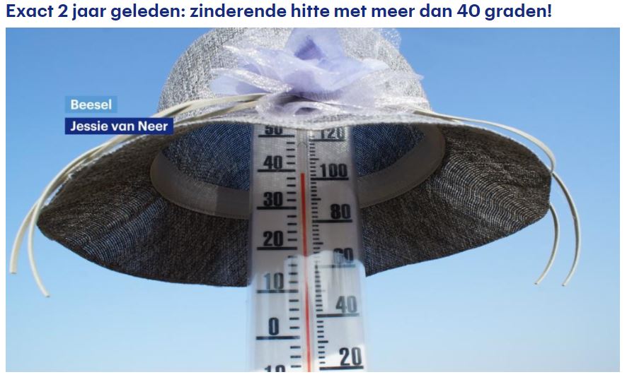 BuienRadarNL's tweet photo. Kun jij je het nog herinneren? 🥵🌡 Zowat alle hitterecords in Nederland gingen er exact 2 jaar geleden aan! Hoe anders is het op dit moment... ☔️

Lees nu onze terugblik op deze toch wel zeer bijzondere situatie:
https://t.co/RHEZQwR2QU https://t.co/vpiF87LO0s