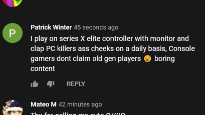 Sans_ono42's tweet photo. found this on zubats newest video. console gamers dont claim other console gamers lmao https://t.co/r14G7PS744