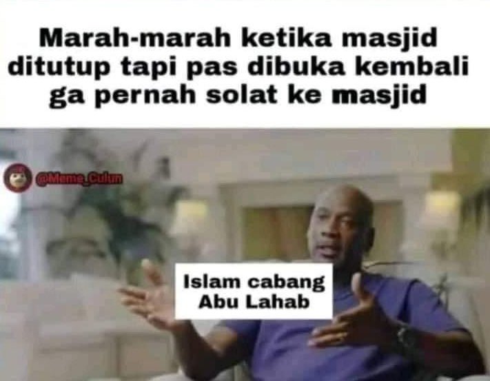 Marah-marah pas #masjid ditutup, pas dibuka, malah gak pernah #sholat di masjid.