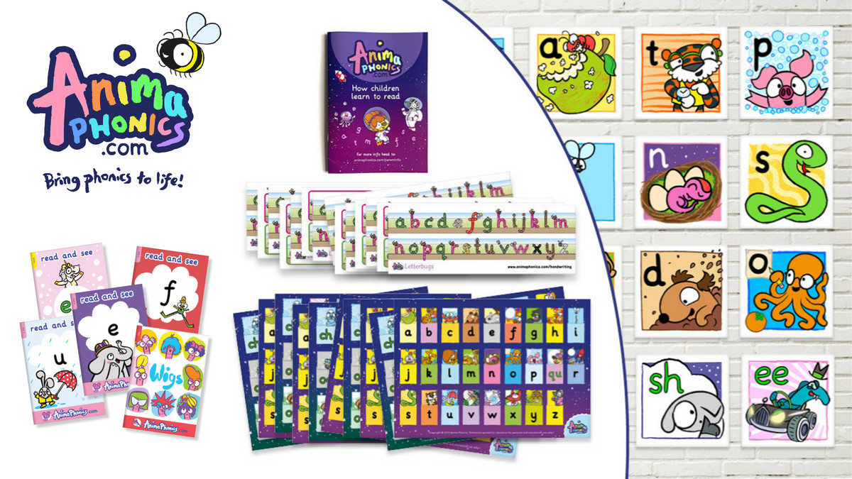 Our starter pack is the perfect combo of colourful resources to quickly get your classroom set up for teaching phonics. #phonics #lettersandsounds #september #nqt #reception #phase2 #phase3