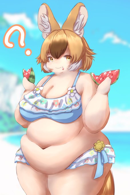 せっかく海水浴に来たのにスイカばっか食ってる 