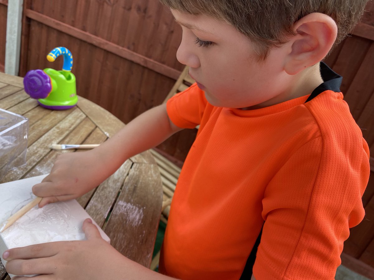 Sara_Williams85's tweet image. @ClassFirecrest We’ve spent this afternoon making a dinosaur garden and finding fossils. 🦕 🦖