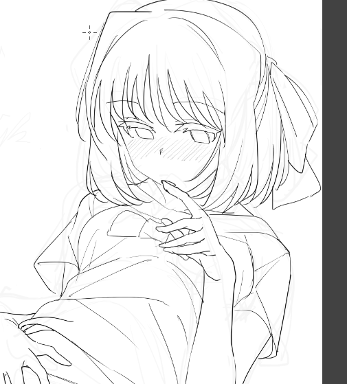 なんか進めてたら線画終わった 