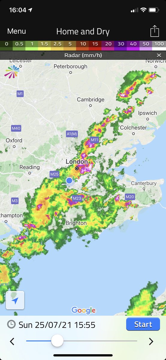 PamB92's tweet photo. @UKWeatherLive Absolutely dreadful here between Kingston &amp; Epsom. Never had so much rain in such a short space of time in the decades I have lived here. Looks like we are in for another lot. Roads blocked. https://t.co/qwQebjSEdY