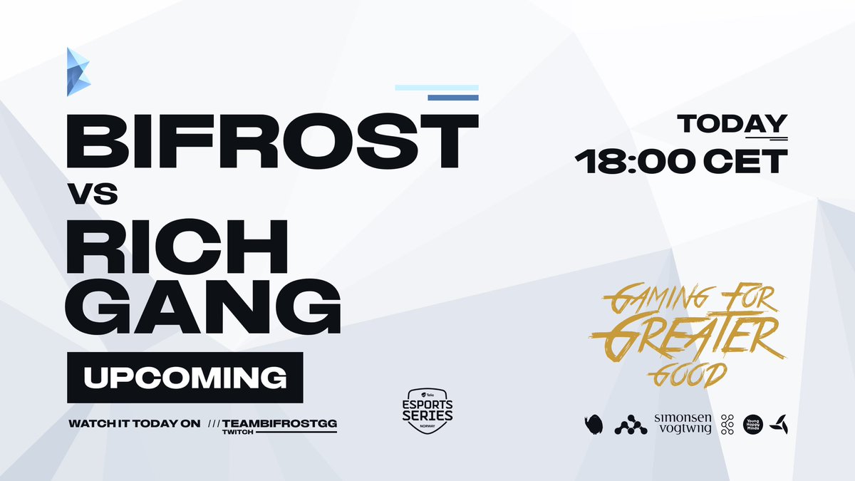 BifrostUpdates's tweet photo. I dag skal vi spille #TESN 🇳🇴 finale
@BifrostNo 🆚 @RichGangstas
⚔️BO5
🕖18:00
Kampen kan du se her ⬇️
🖥 https://t.co/L6QrogRa4R
Casters:
🎙 @MrCrungle
🎙 @DucklingCasts https://t.co/bsA2oxrrMx