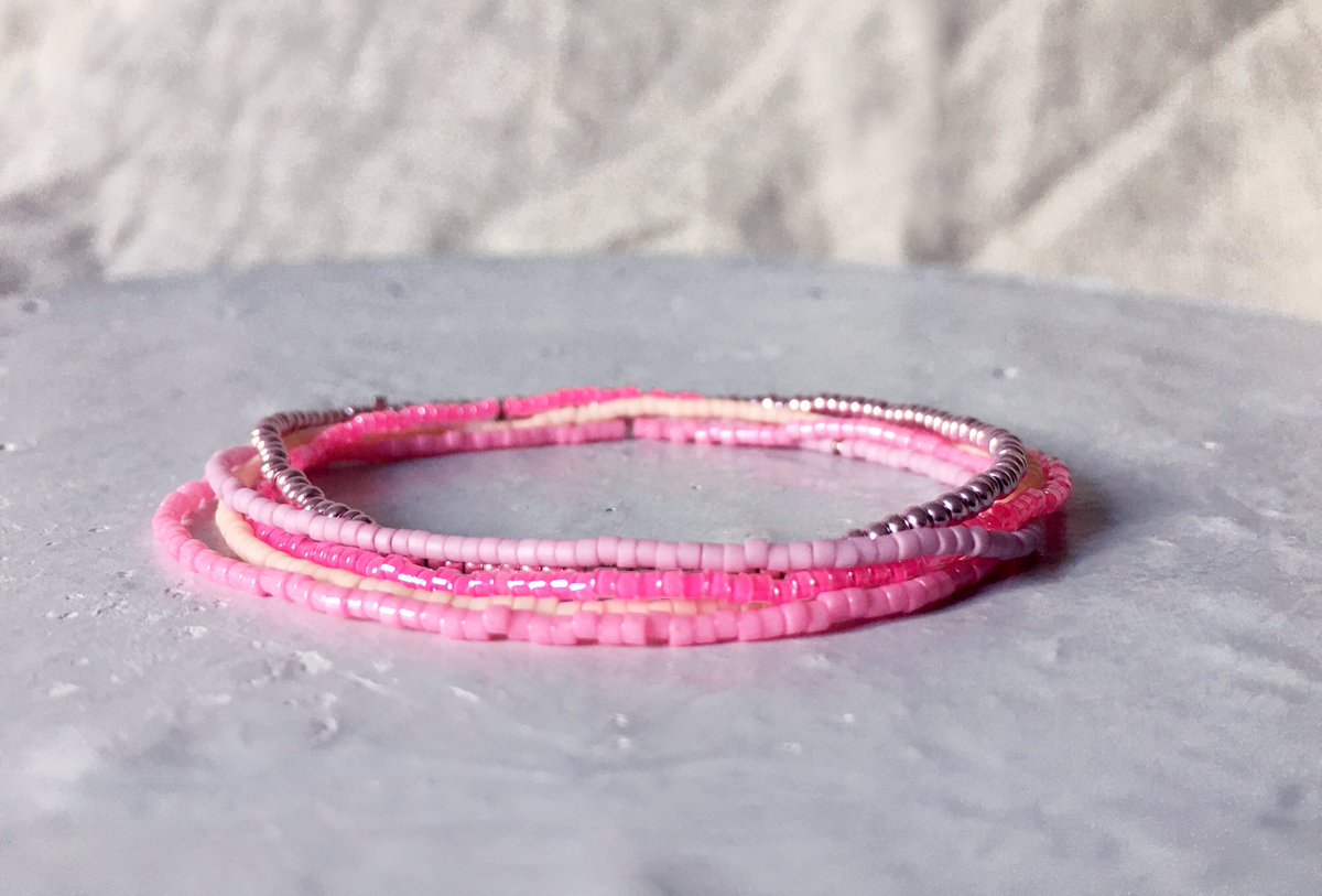 creamlattee's tweet photo. ๐๐ฌ Seed Bead String Bracelet, Layering Stretchy Glass Miyuki Beaded Bracelet (5Layer) #pink #seedbeadbracelet #stringbracelet #stretchybracelet https://t.co/KcLOArpdur https://t.co/K2CKH9WbnY
