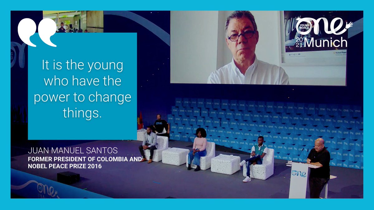 One Young World (@oneyoungworld) on Twitter photo Riveting addresses about the future of Colombia’s peace, moderated by <a href="/JuanManSantos/">Juan Manuel Santos</a>, Former President of Colombia & Nobel Peace Prize 2016, ft. The Compaz Scholars; Nevis Cadena, Diana Cortes & Laly Fernando Riascos. #OYW2021
👨🏻💻Read about the scholars: bit.ly/3eVSuDz Riveting addresses about the future of Colombia’s peace, moderated by <a href="/JuanManSantos/">Juan Manuel Santos</a>, Former President of Colombia & Nobel Peace Prize 2016, ft. The Compaz Scholars; Nevis Cadena, Diana Cortes & Laly Fernando Riascos. #OYW2021
👨🏻💻Read about the scholars: bit.ly/3eVSuDz