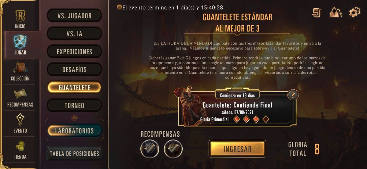 Tercera gloria primordial, vamos bien.