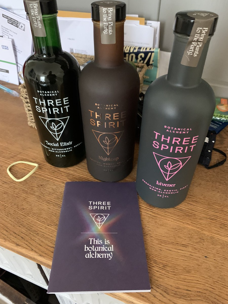 jqedwards's tweet photo. Anyone tried these yet as an alternative to booze? Iโm going to try them out this week, Iโll let you know how I get on. #threespirit https://t.co/JGmUqhDPfB