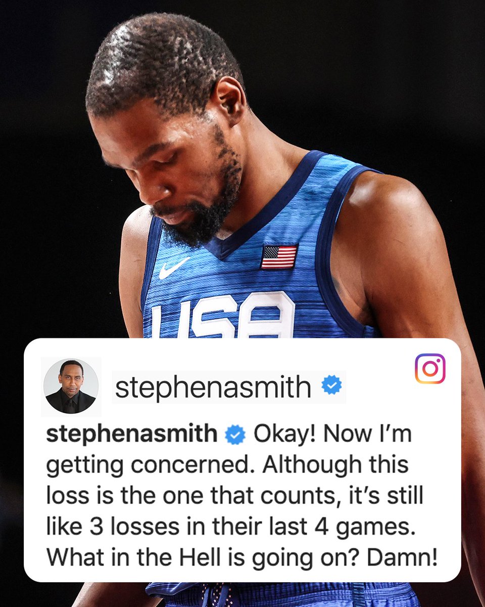 .@stephenasmith responds to the U.S. men's basketball team's loss in their first game at #Tokyo2020 https://t.co/H8gfmXPPJA