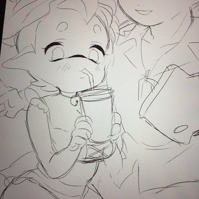 描き途中がたくさんあるので何から仕上がるかガチャみたいなとこある 