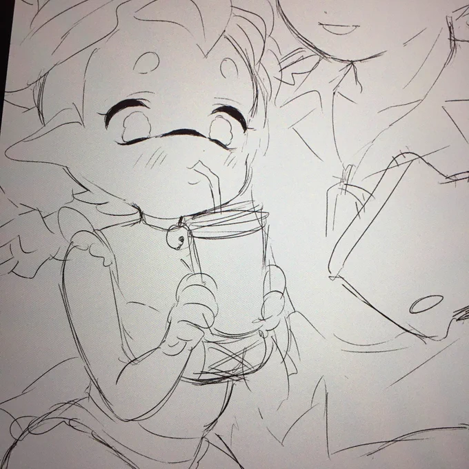 描き途中がたくさんあるので何から仕上がるかガチャみたいなとこある 