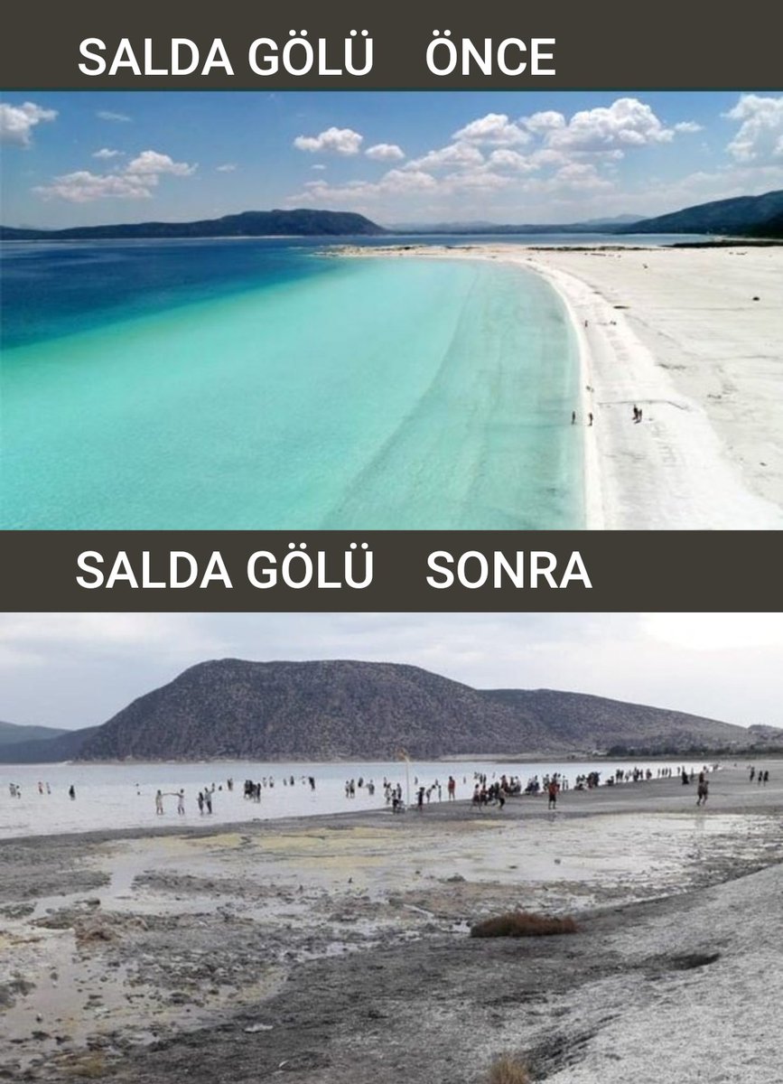 Akp'den önce ve Akp'den sonra Salda gölü..   #saldagölü
#AkpBEKAsorunudur