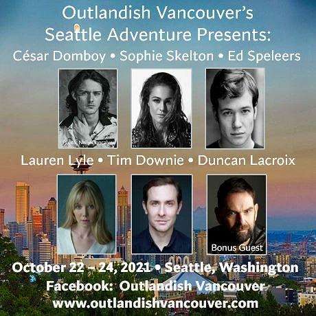 We're thrilled for our fall line up these fantastic Outlander actors in our October Adventure! Bronze tix available, link in bio. #SophieSkelton #CesarDomboy #LaurenLyle #TimDownie #EdSpeleers #duncanlacroix #Outlander #OutlanderRoadTrip #OutlandishVancouver #OV2021 #Seattle