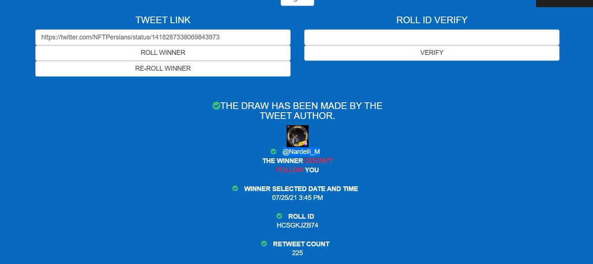 NFTPersians's tweet photo. gz you won the Demon, please DM in 24 hrs to claim your reward @Nardelli_M https://t.co/jrM8TUIxIC