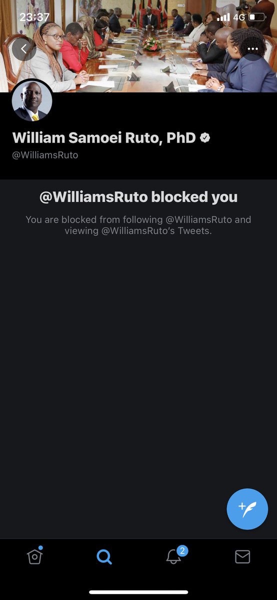 But honestly, how does DP Ruto expect to be President when a simple question from me earns me a block?