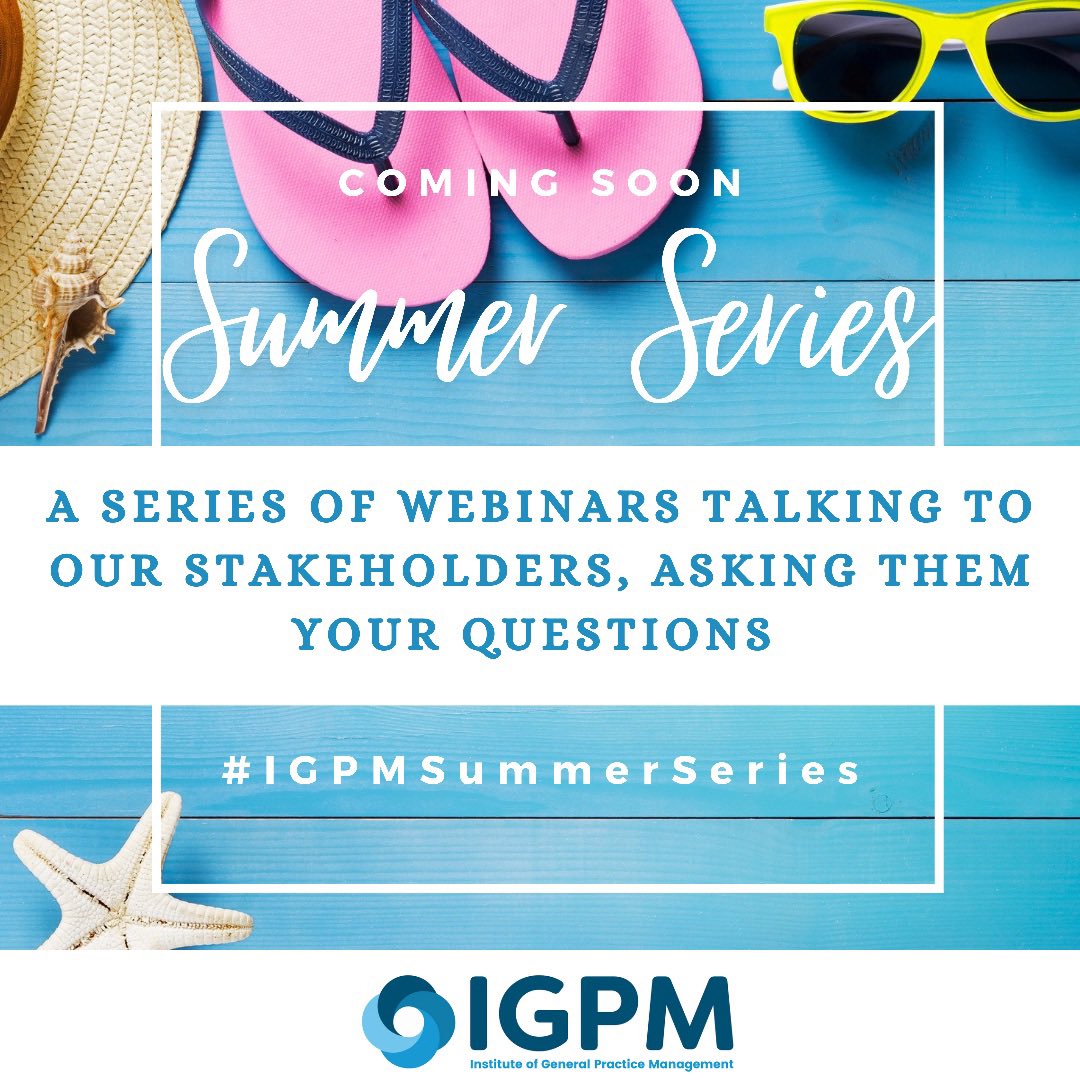 The #IGPMSummerSeries will get to the questions that #practicemanager want to ask, our guests will be the people you want to hear from.

Who would be on your wish list?  @CQCpressoffice ? @CMO_England ? @NikkiKF ? #PCSE? @MartinRCGP? @Dr_Kasaraneni ? Comment below with your ideas
