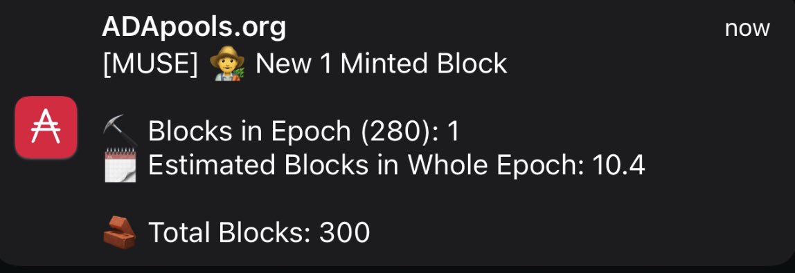 RyanJones_NEWM's tweet image. And just like that. Block 300. 🔥😎 #Cardano and the #CardanoCommunity have helped to change the trajectory of my life. It’s enabling me to marry the pursuit of two of my passions: music and tech. Can’t wait to see where MUSE pool #projectMUSE is in the new year. 😈